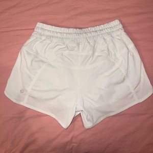 White lulu lemon hotty hot shorts
